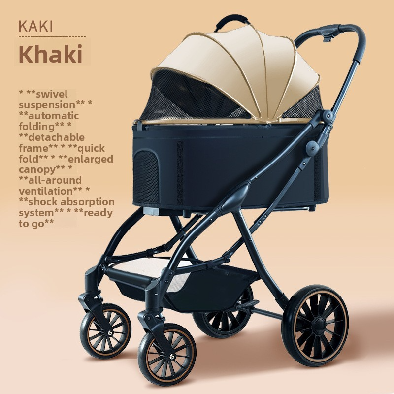 Multifunctional detachable high-end pet stroller