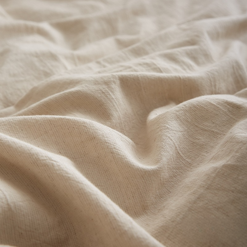 Primary color refreshing, breathable cotton and linen bedding set (four-piece)