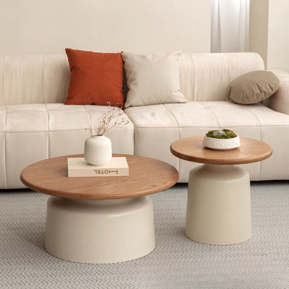 Cream-style apartment coffee table