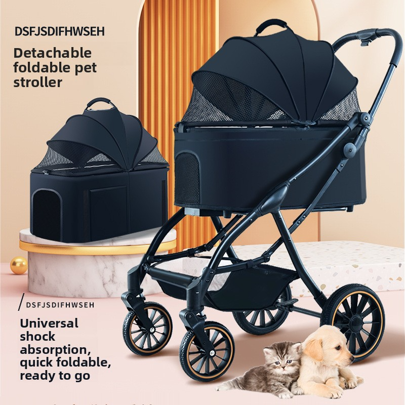 Multifunctional detachable high-end pet stroller