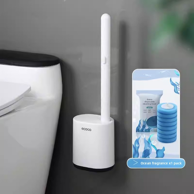 Wall-mounted dead-angle-free cleaning brush