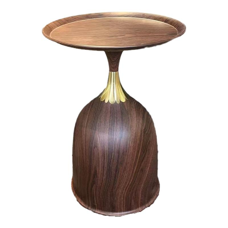 Walnut-colored mini side table