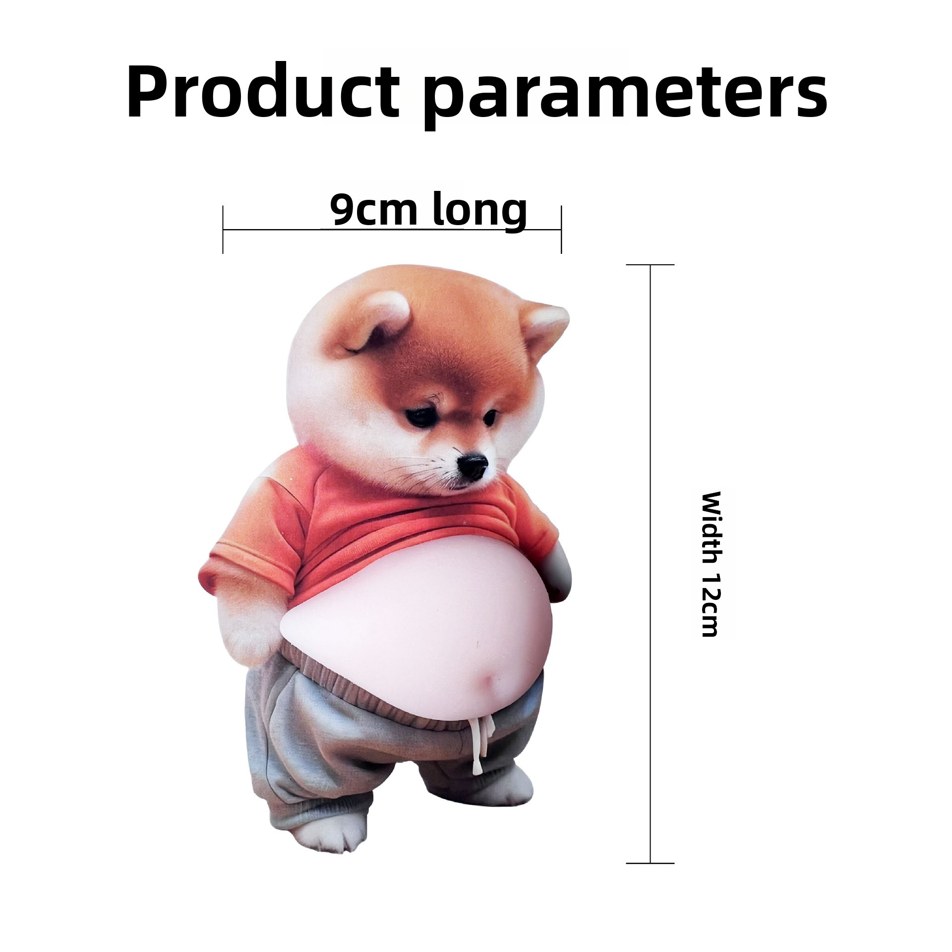 [Buy one, get three]Chubby Shiba Inu Squeeze Toy Stress Relief Car Sticker