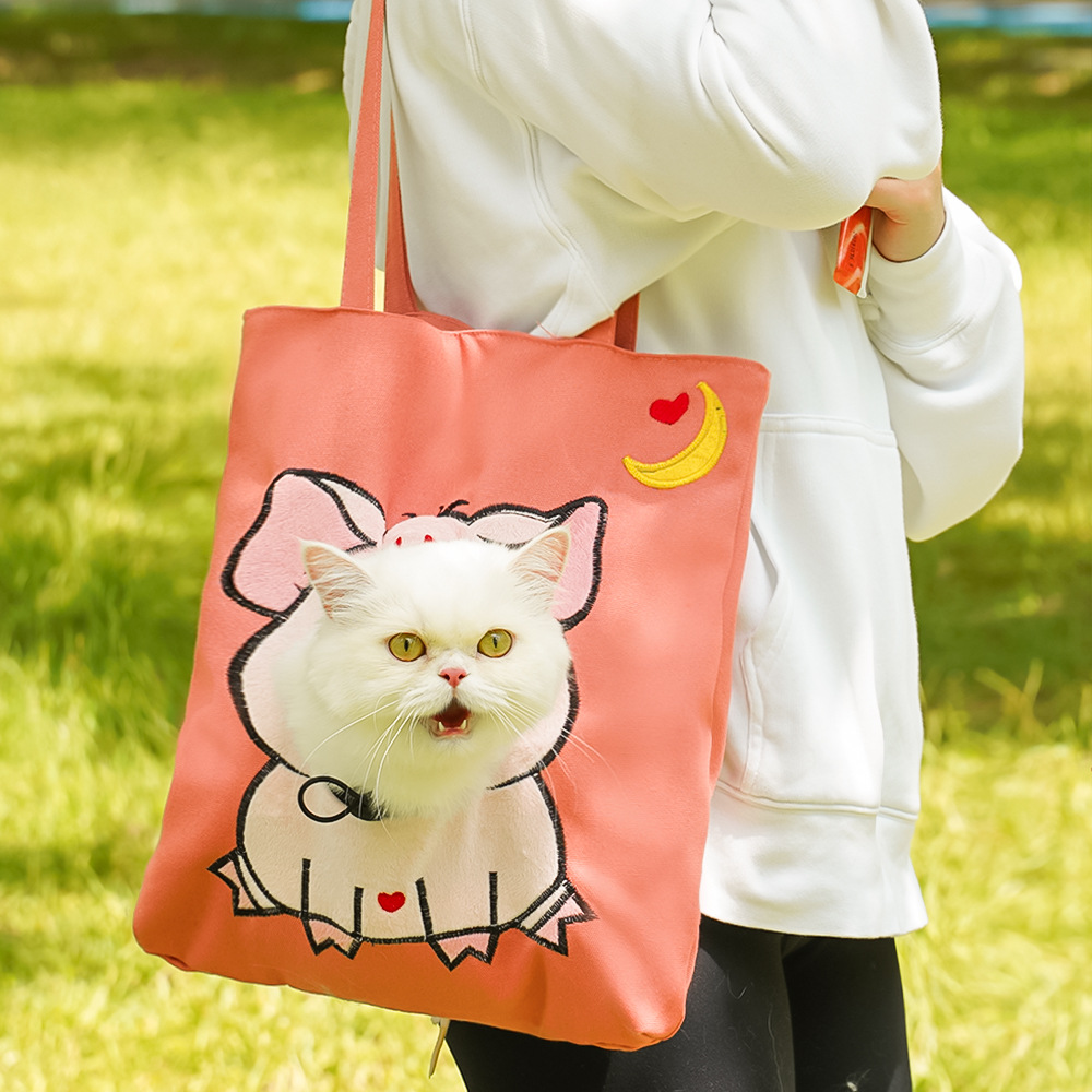 Pet Outing Bag Crossbody Handbag Open Top