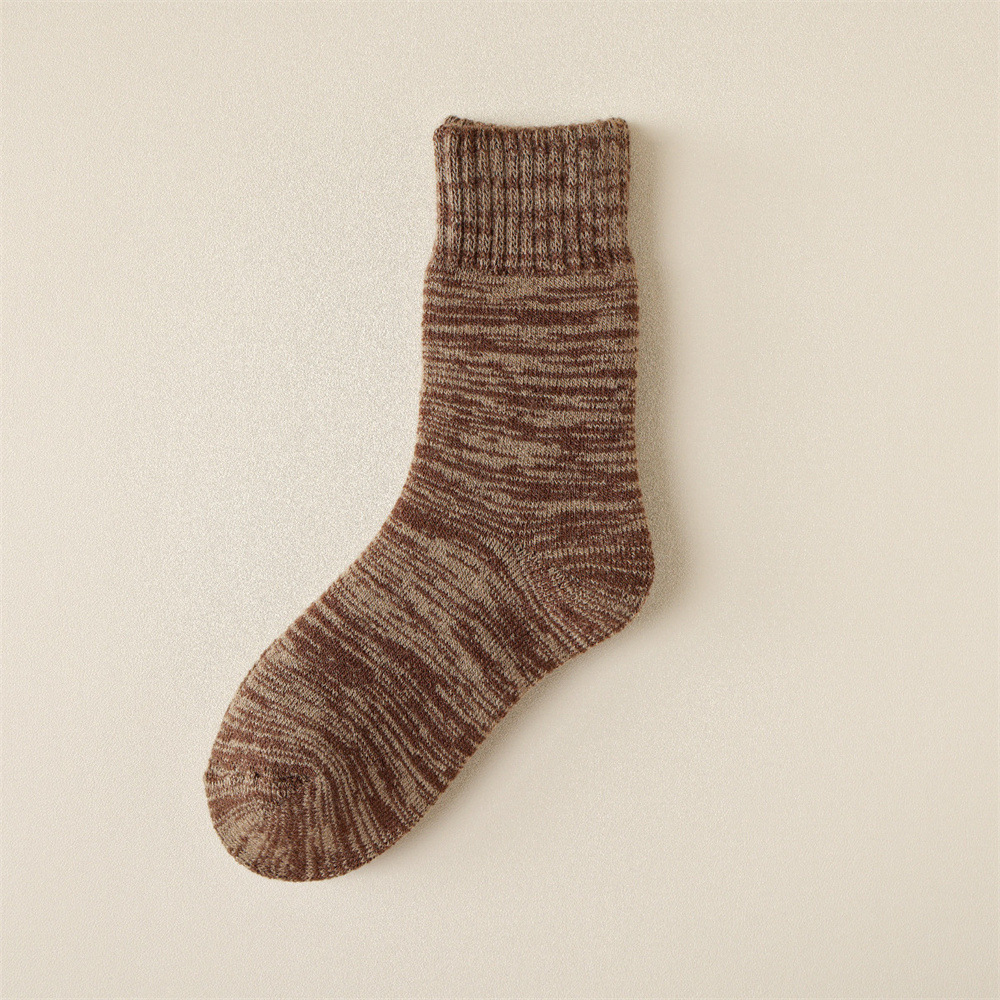 Winter fleece-lined thickened warm socks