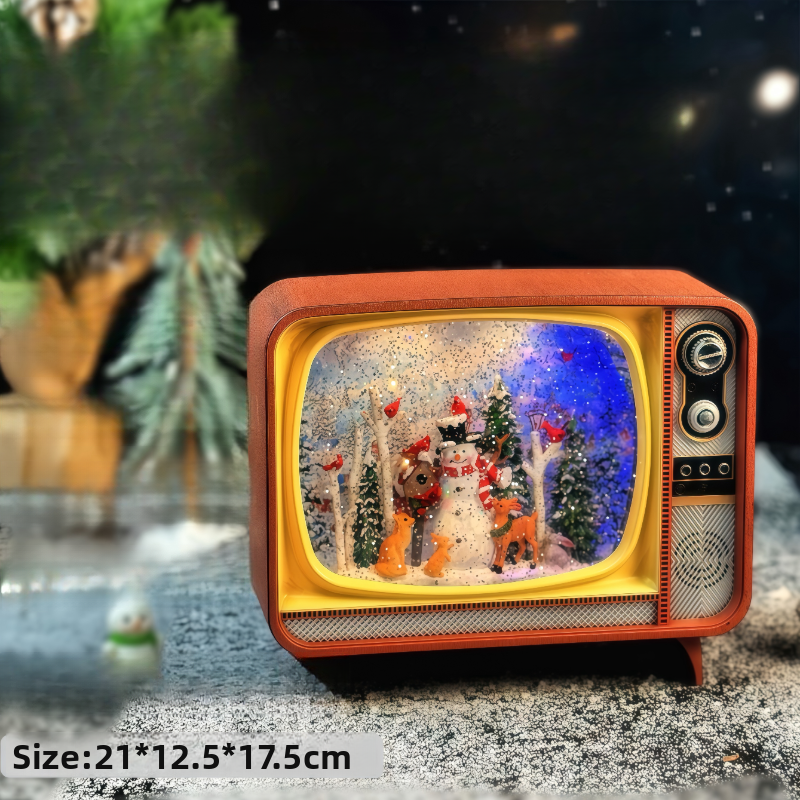 TV crystal ball home desktop decoration Christmas birthday gift night light