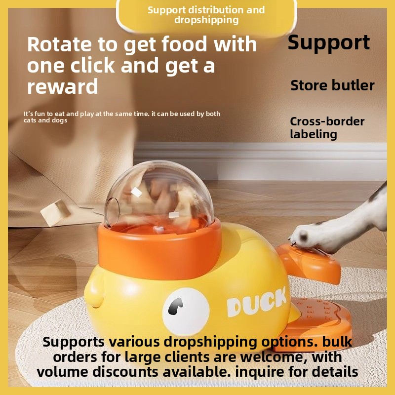 Little Yellow Duck Cat and Dog Toy Freeze-Dried Launcher
