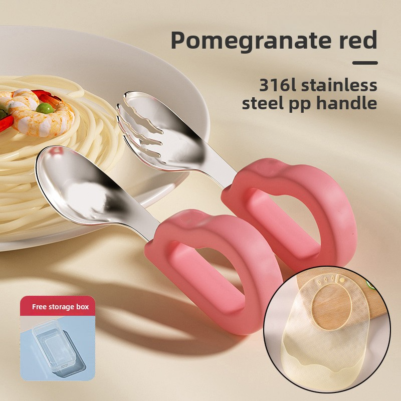 Baby spoon, specially designed for training infants to eat independently