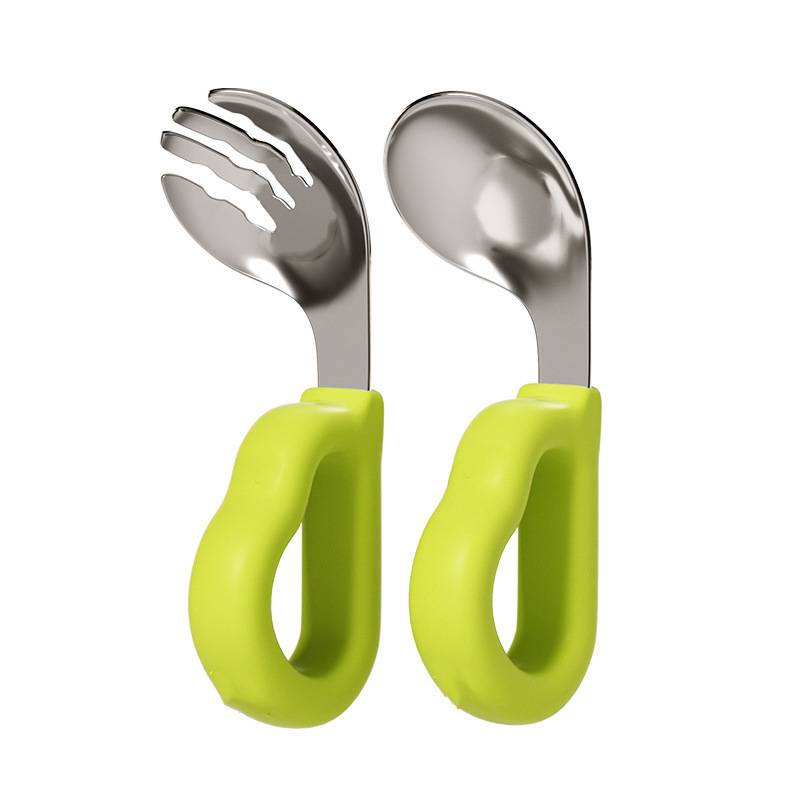 Baby spoon, specially designed for training infants to eat independently