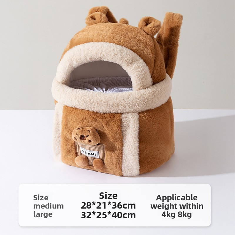 Cat Bag Dog Bag Portable Outing Bag Crossbody Bag Winter Warm