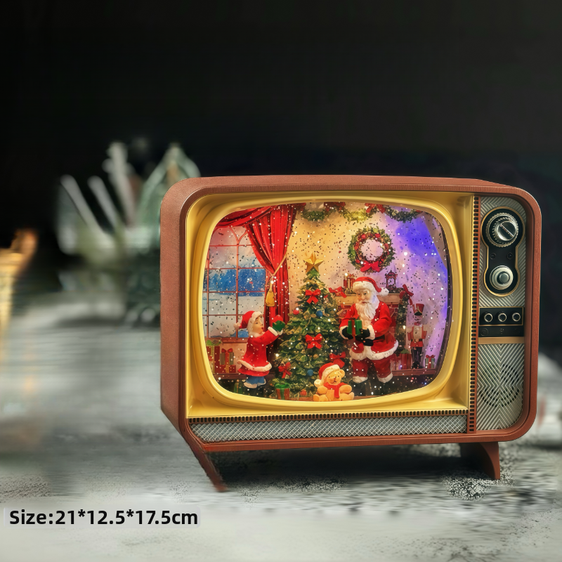 TV crystal ball home desktop decoration Christmas birthday gift night light