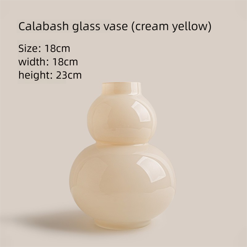 Cream-style creative glass gourd vase decoration