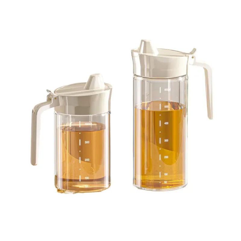Household large-capacity leak-proof glass oil bottle
