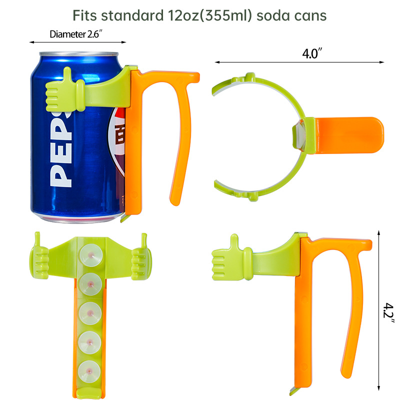 Can Holder with Spill-Proof Lid and Straw