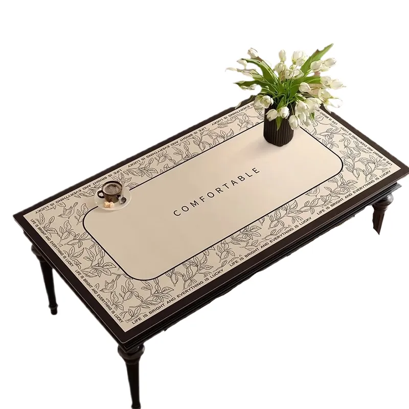 Dining table mat and tablecloth: waterproof, oil-proof, heat-resistant, wash-free, coffee table surface protector