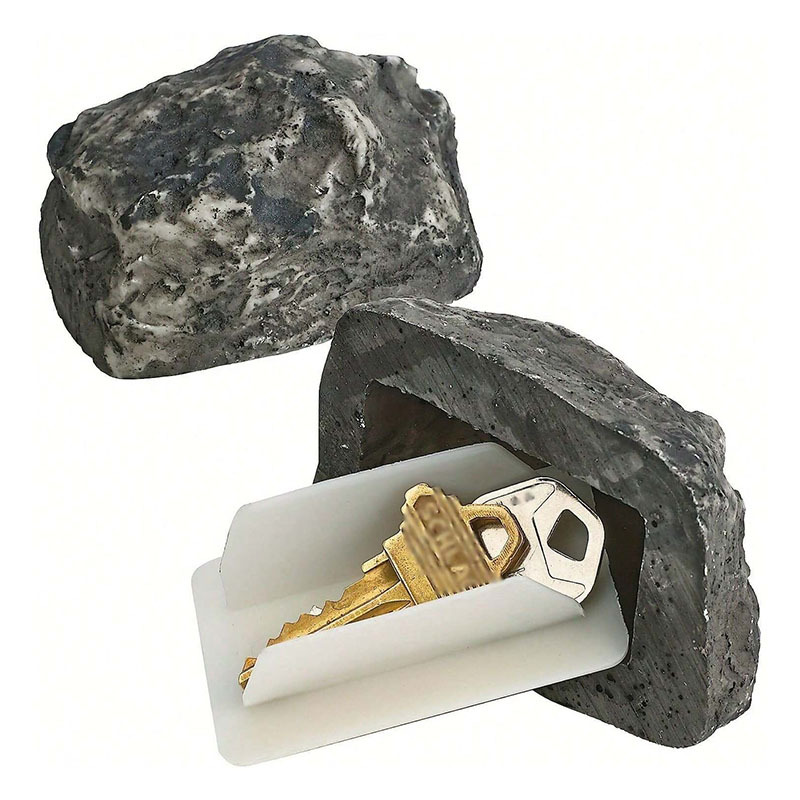 [Buy one, get three]Outdoor Courtyard Hidden Doorstep Key Box Imitation Small Stone Decoration