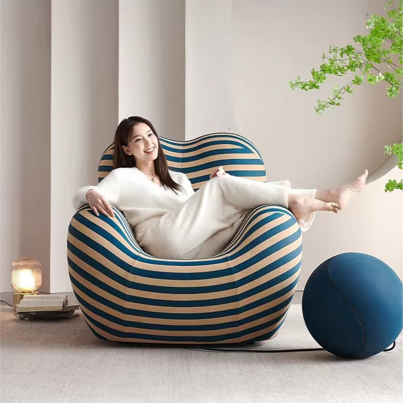 Lazy One-piece Shaped Cotton Armchair for Single Person, Can Be Used Sitting or Reclining