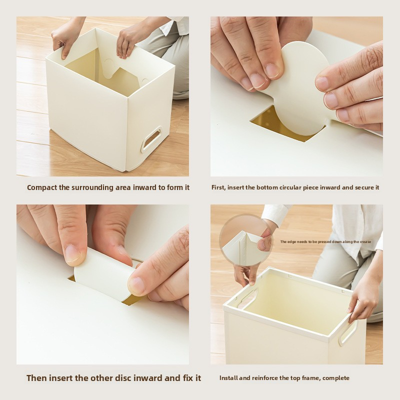 Reinforced foldable simple storage and organizing box