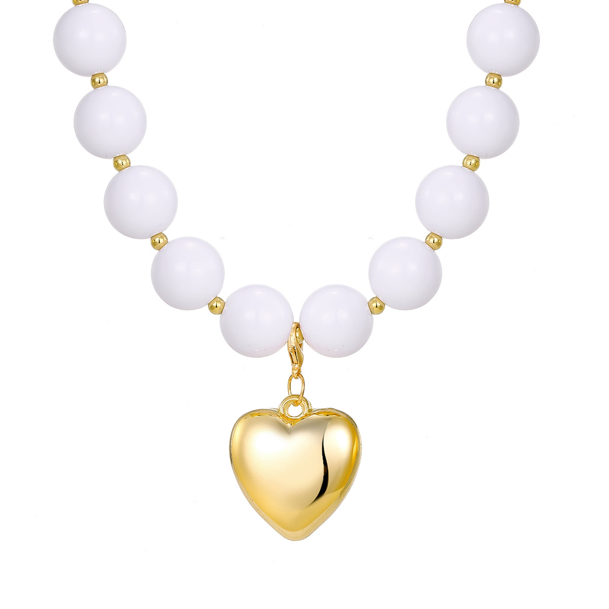 Round Bead Heart Pendant