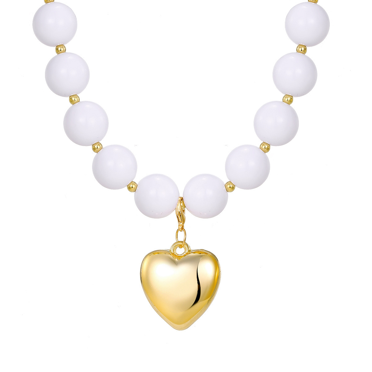 Round Bead Heart Pendant