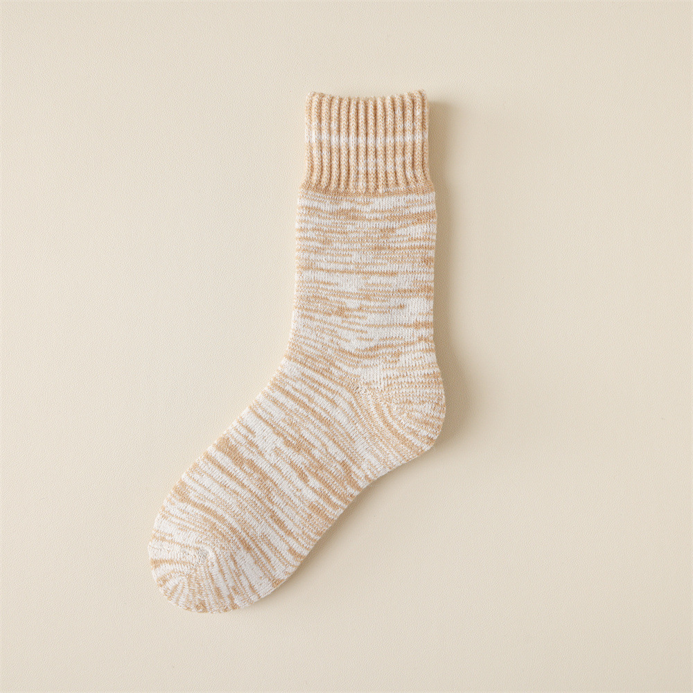 Winter fleece-lined thickened warm socks