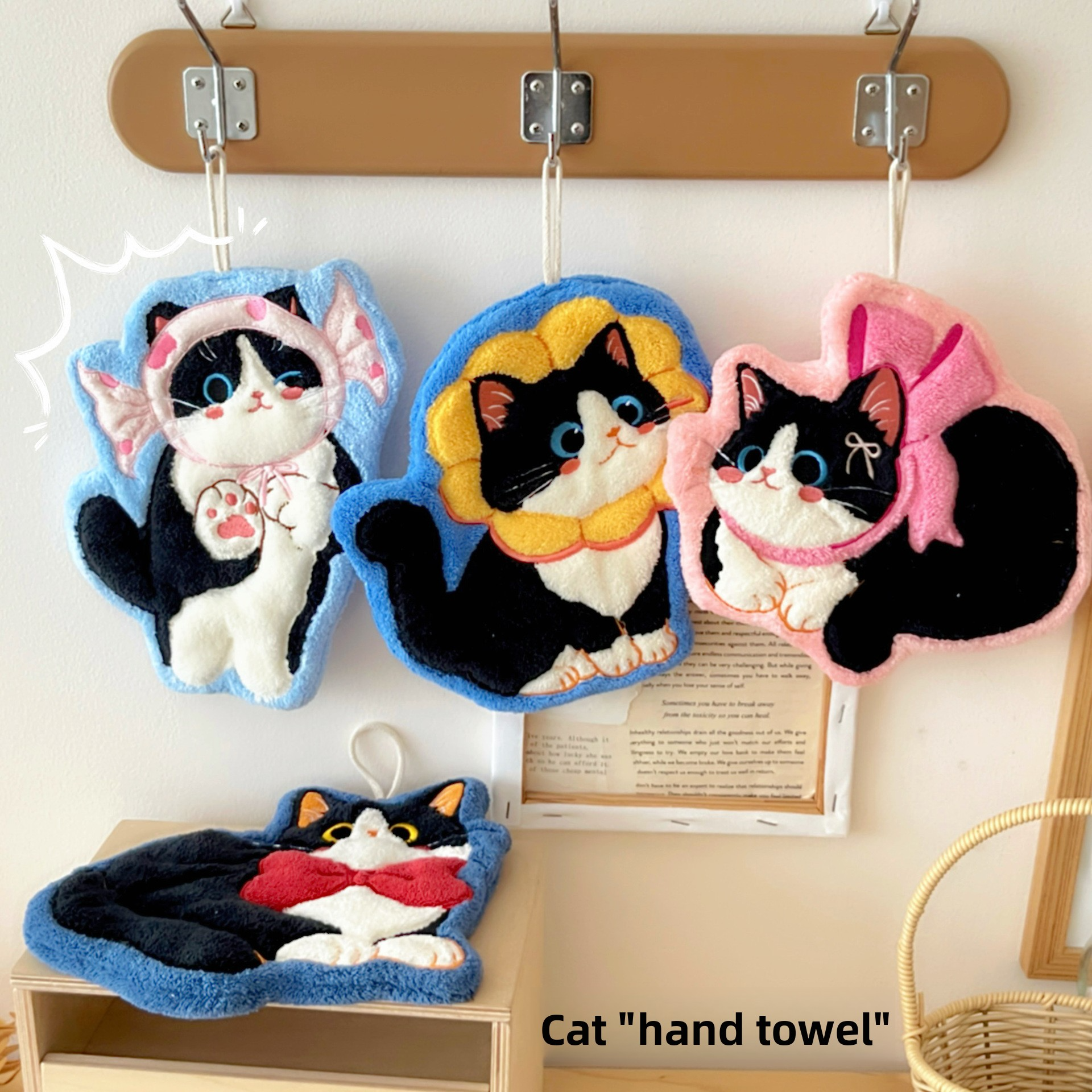 Hanging super absorbent hand towel