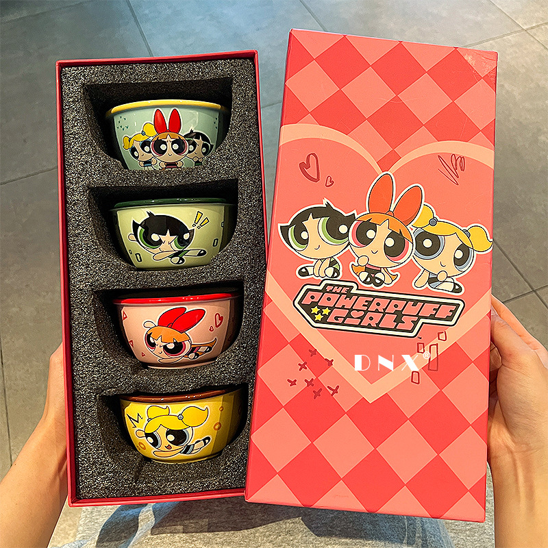 Powerpuff Girls Ceramic Four-Bowl Gift Set