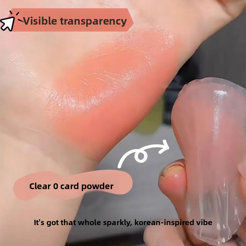 Transparent silicone powder puff cushion for both dry and wet use