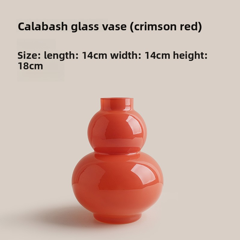 Cream-style creative glass gourd vase decoration