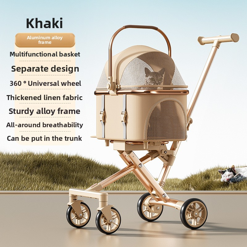 Scalable luxury foldable pet stroller
