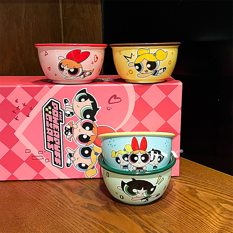 Powerpuff Girls Ceramic Four-Bowl Gift Set