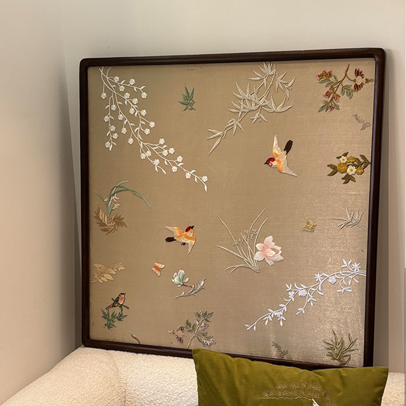 Chinese-style art square decorative retro high-end wall painting