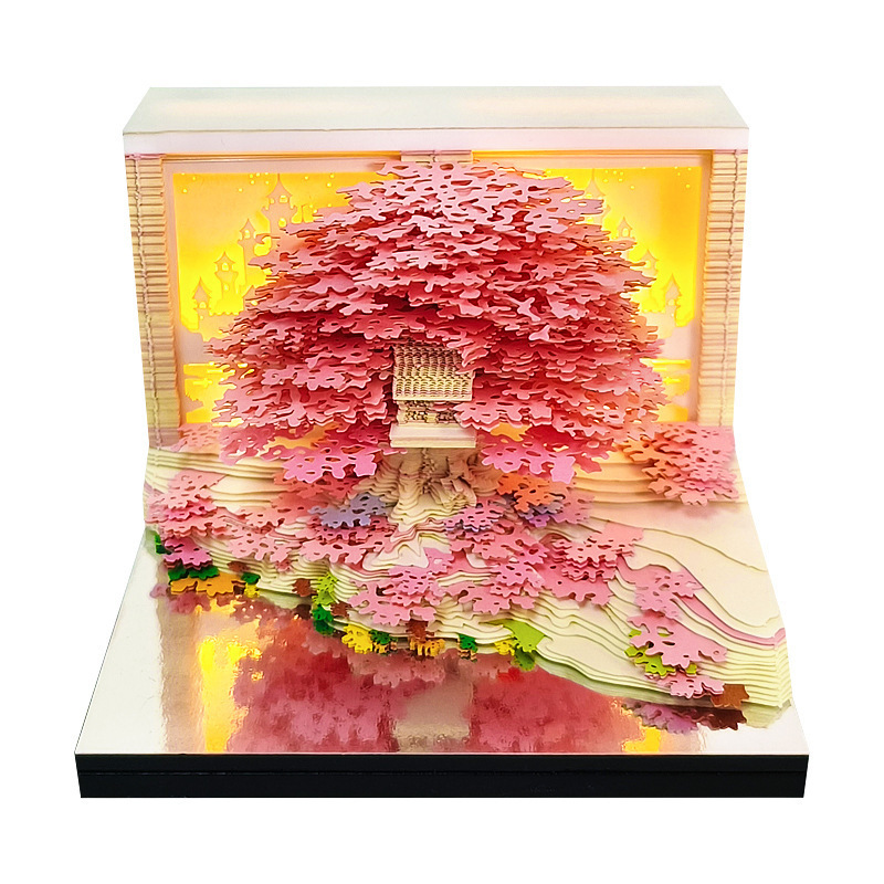 3D three-dimensional sticky note paper carving calendar Harry Potter