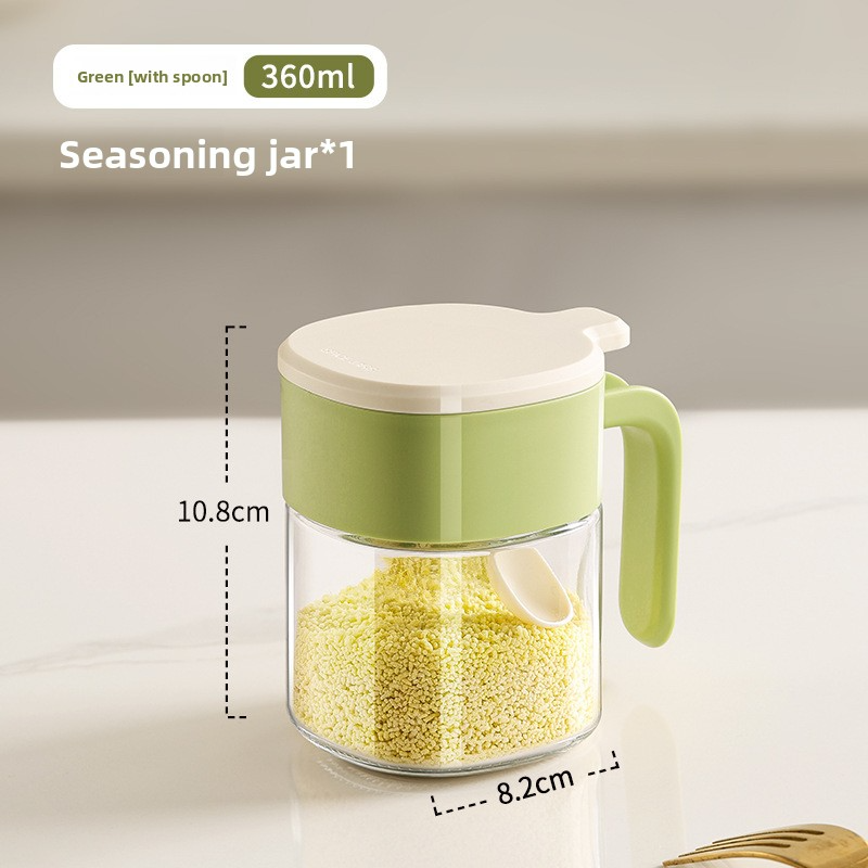 Glass seasoning jar for kitchen home use