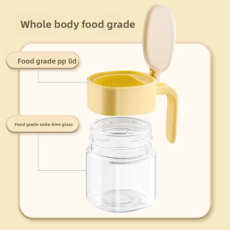 Glass seasoning jar for kitchen home use