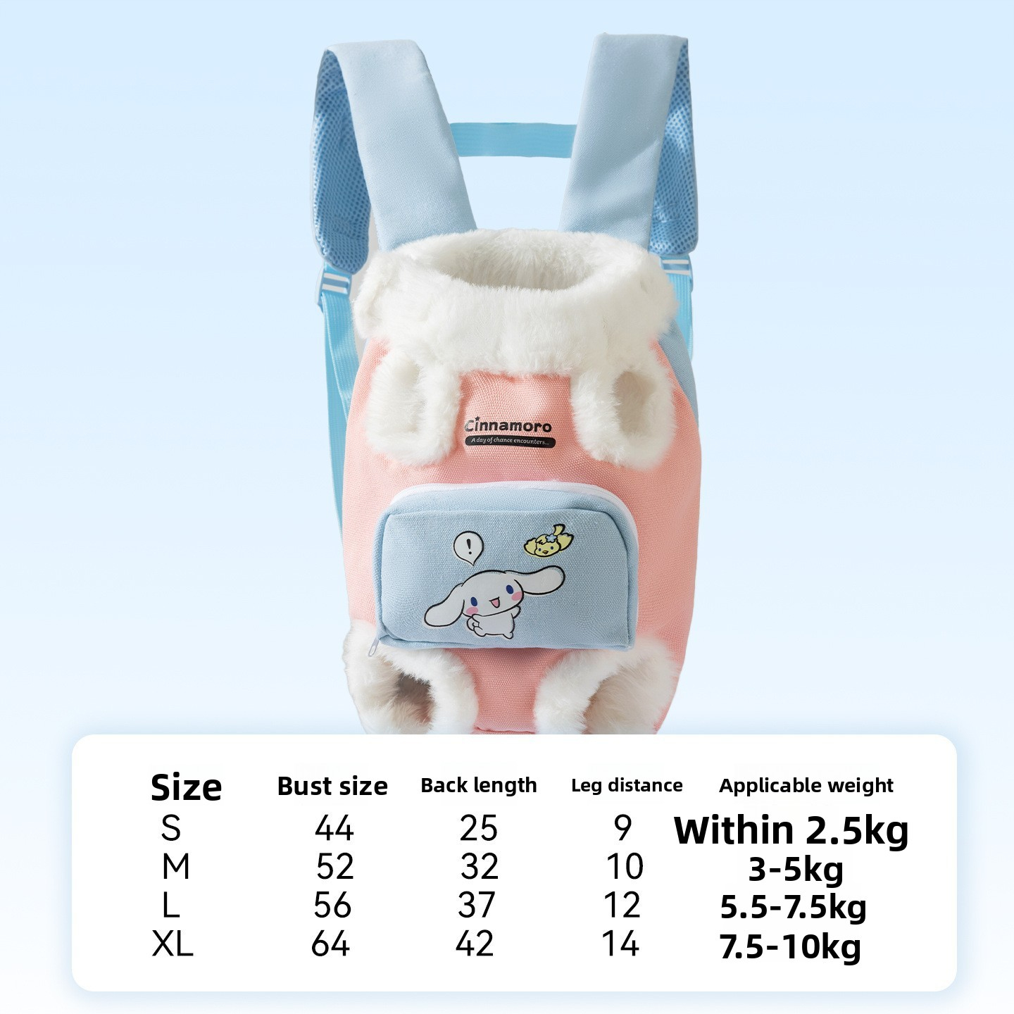 Chest Pet Bag Backpack Outing Carrying Bag