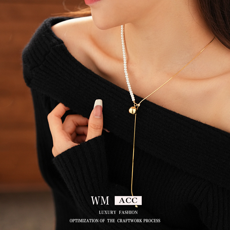 Fashionable Adjustable Pearl Necklace