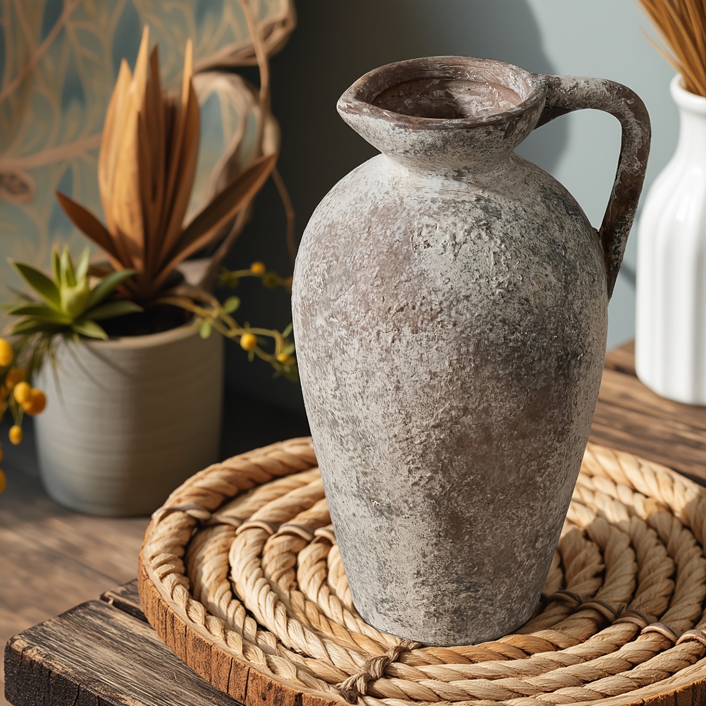 Wabi-sabi style ceramic vase