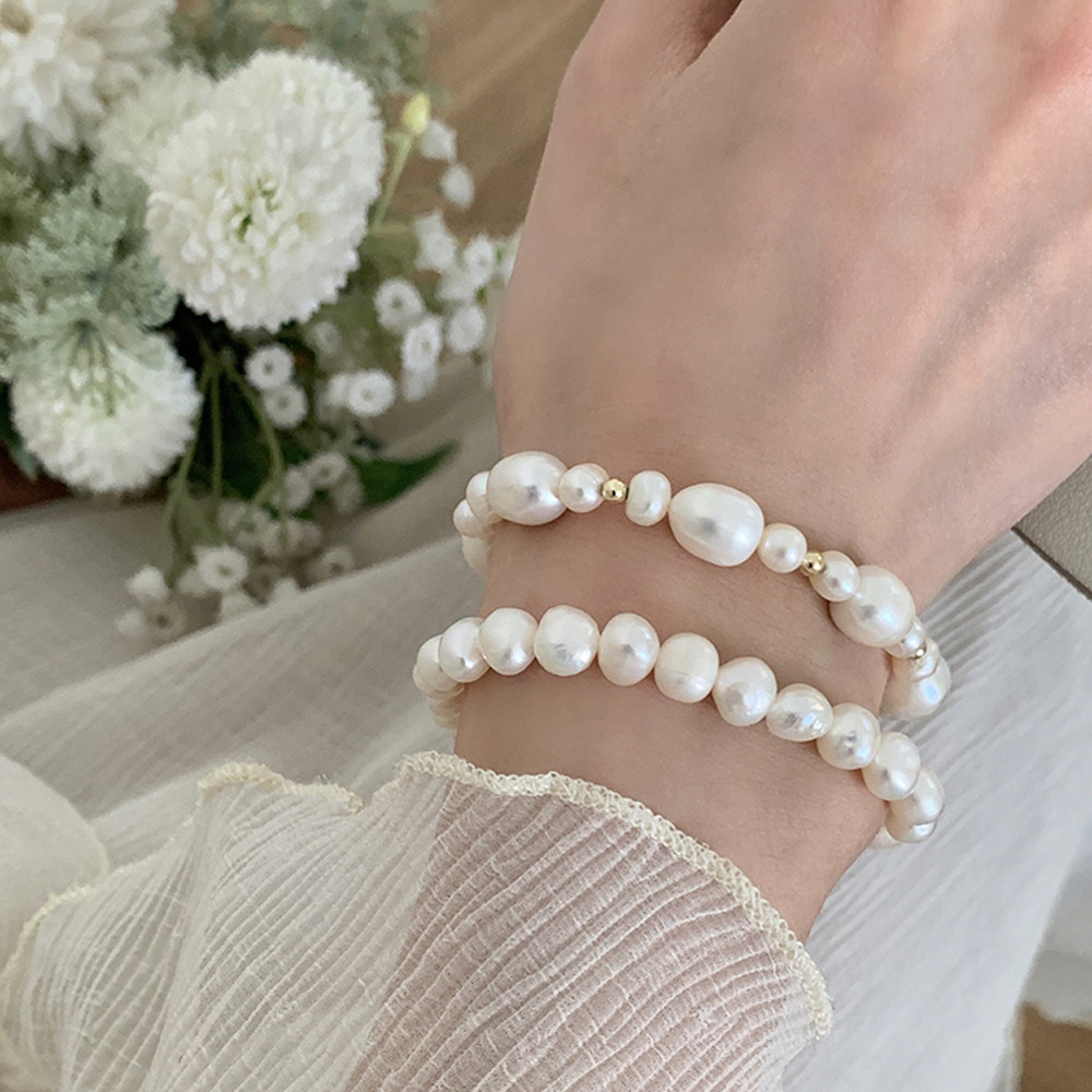 High-end temperament natural freshwater pearl bracelet