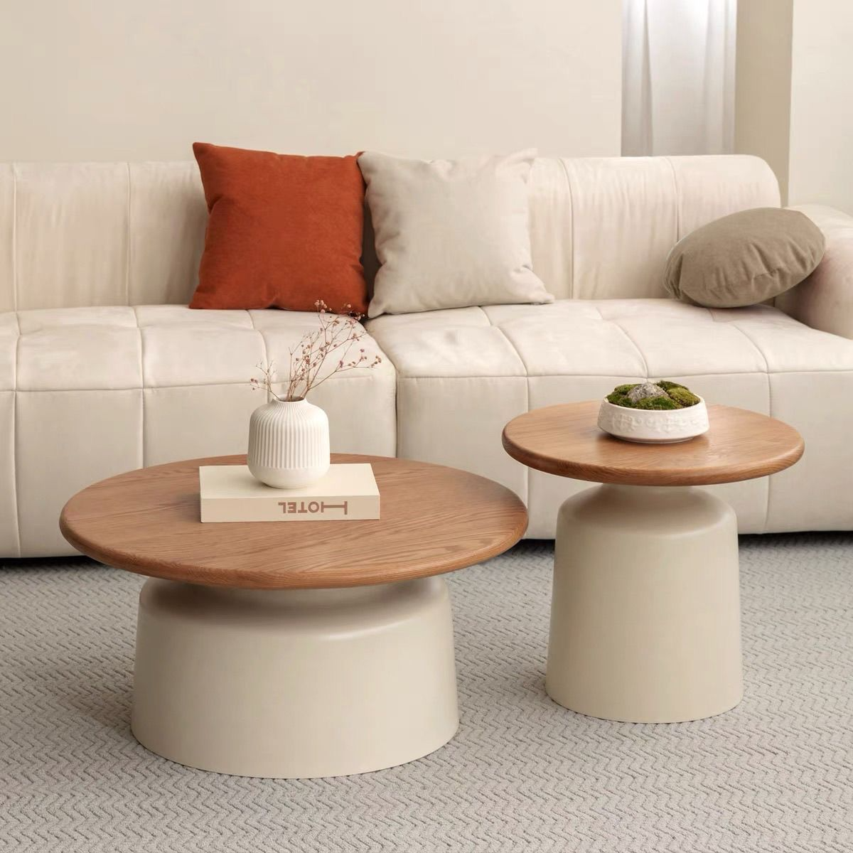 Cream-style apartment coffee table