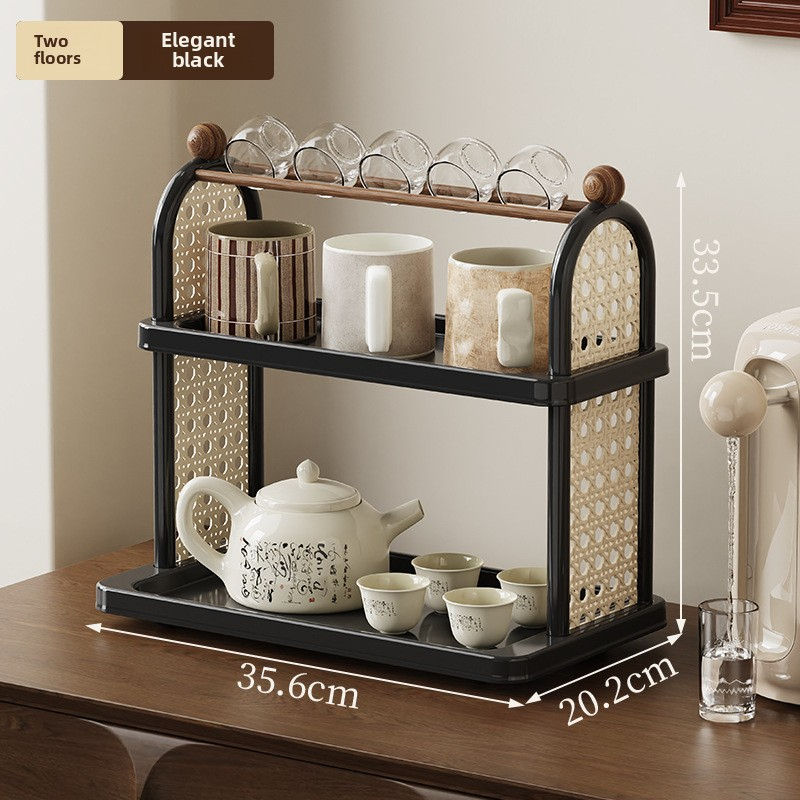 Multi-layer cup storage rack, tea rack, multi-functional shelf