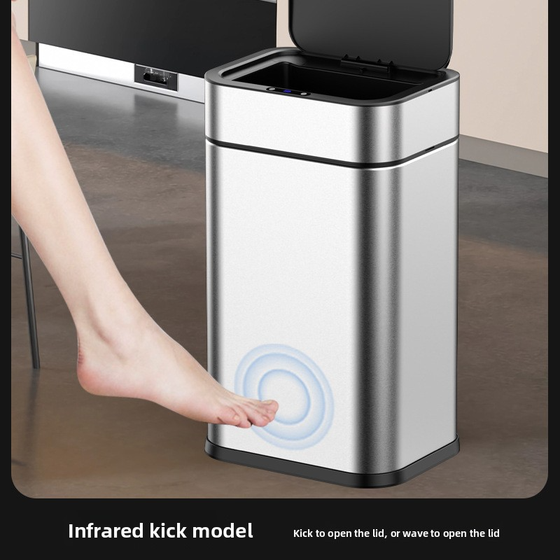 Large-capacity smart trash bin