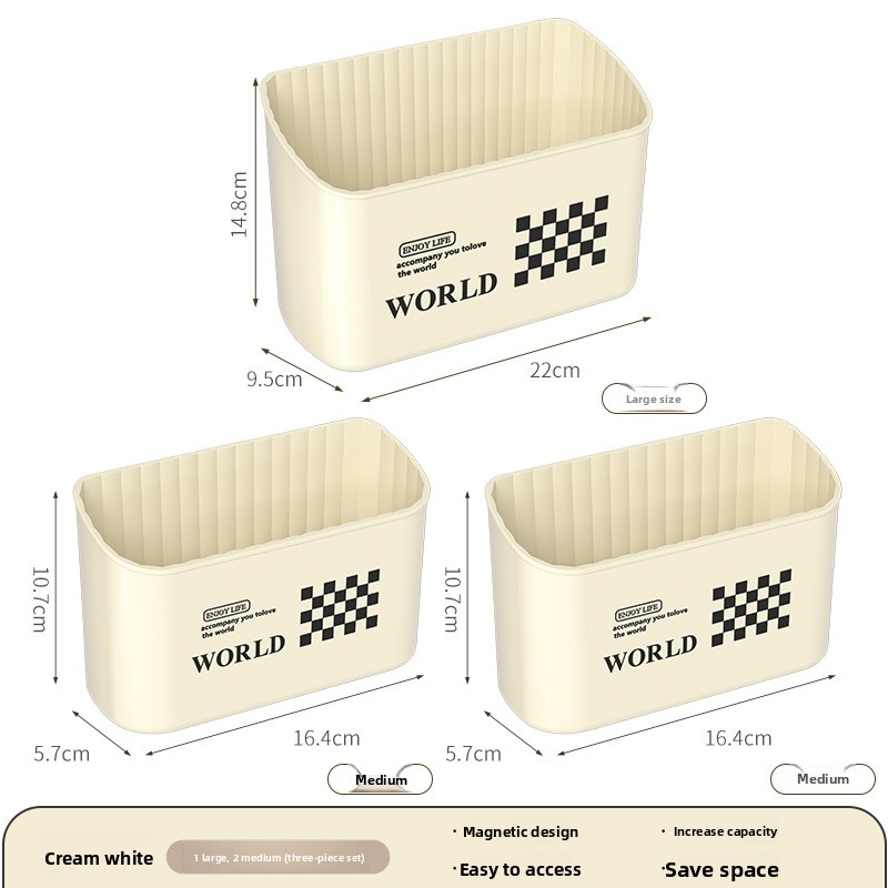 Refrigerator shelf wall-mounted drill-free kitchen supplies storage box