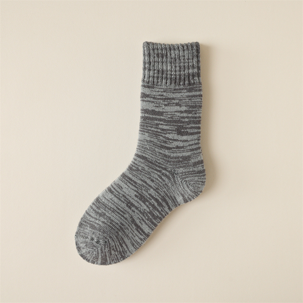 Winter fleece-lined thickened warm socks