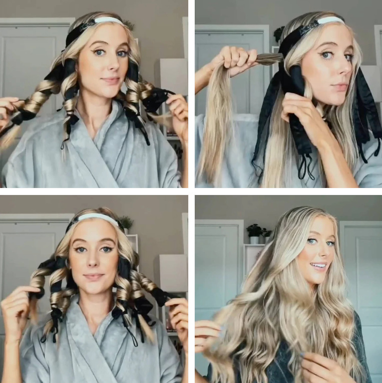 Octopus Curling Magic Sleep Headband No Heat Curling Iron