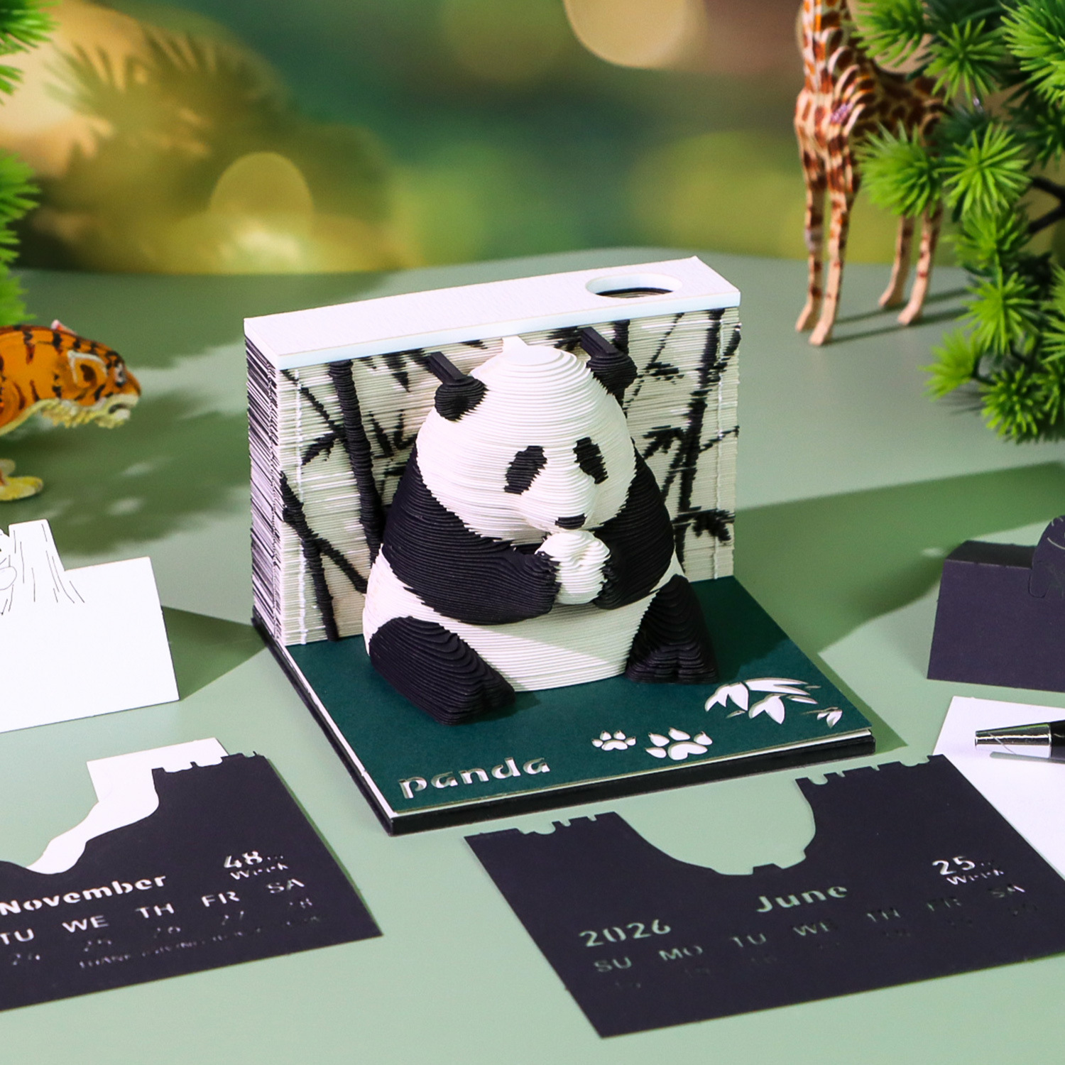 3D three-dimensional sticky note paper carving calendar Harry Potter