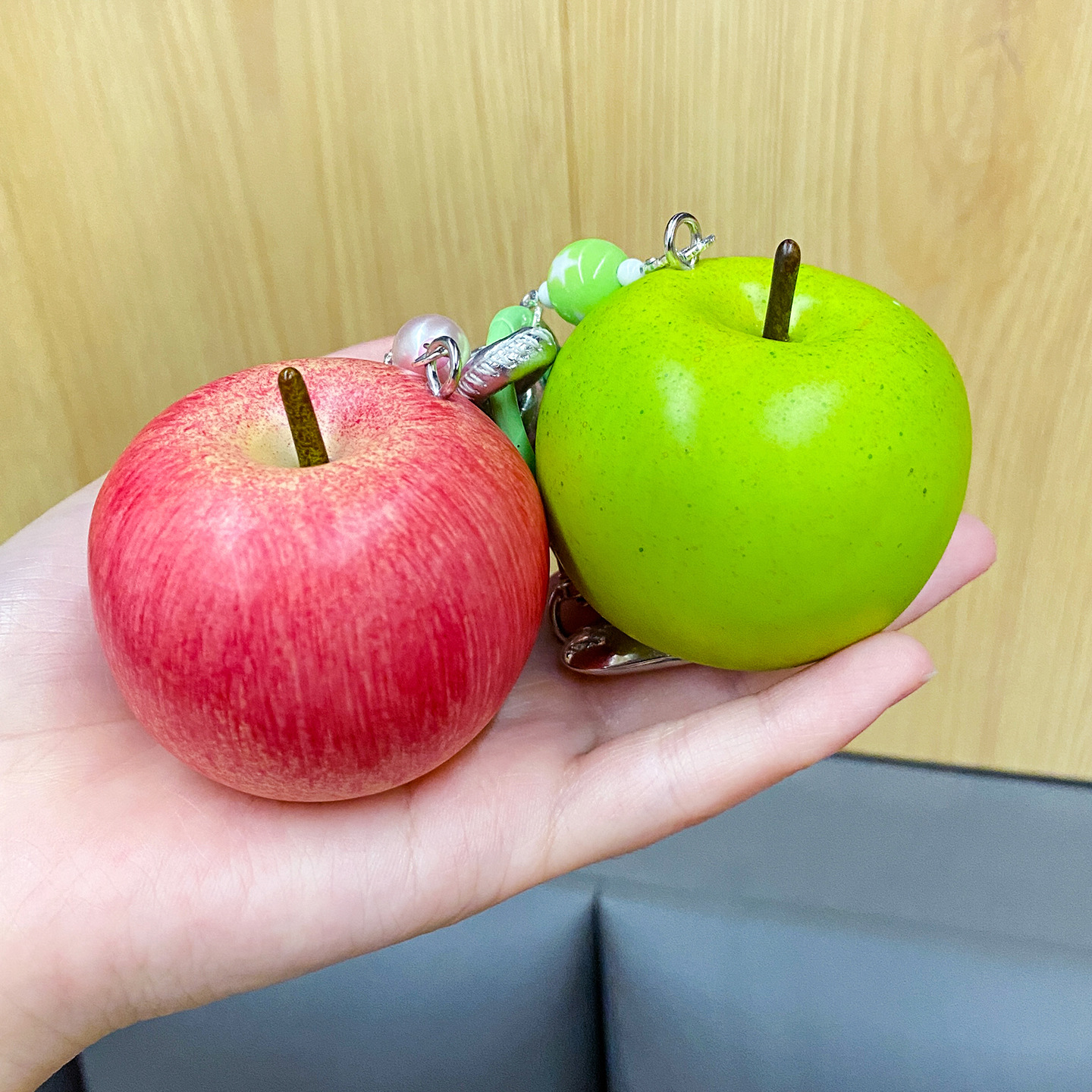 Simulation apple keychain, schoolbag pendant