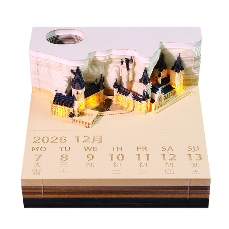 Paper carving calendar Harry Potter 3D stereo sticky note book