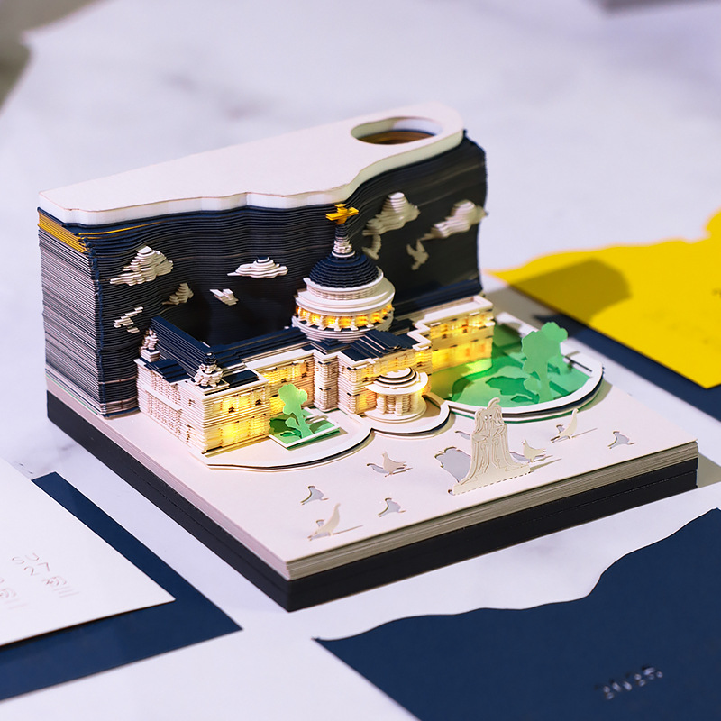 Paper carving calendar Harry Potter 3D stereo sticky note book