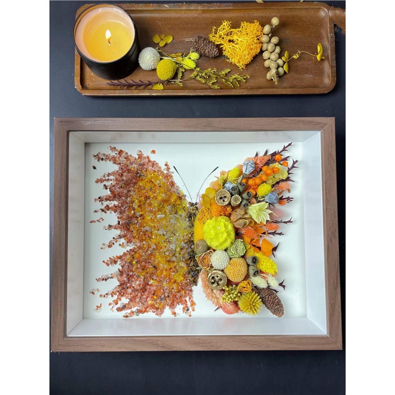 Creative Rose Plant Material Kit, Crystal Preserved Flower Butterfly Set DIY Materials